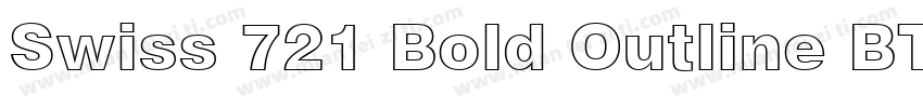 Swiss 721 Bold Outline BT(1)字体转换